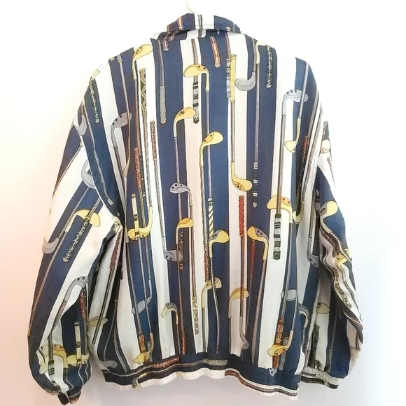 Vintage Kim Rogers Sport 100% Silk Bomber Jacket Size M - Picture 2 of 5